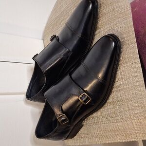 Jump Men's Black Leather Dress Shoes